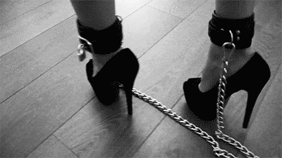 Footjob ankle cuffs with sexy