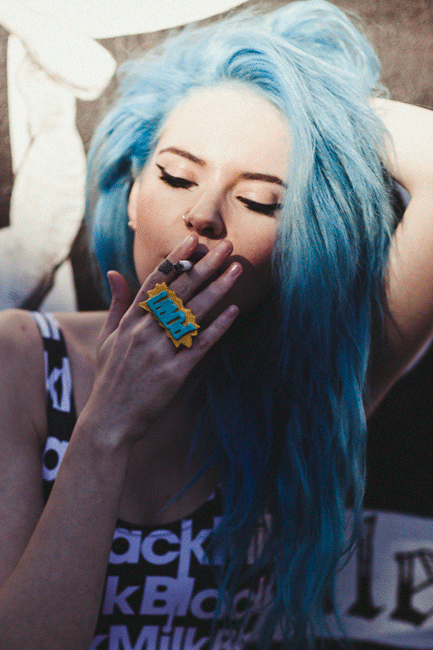 Turanga recommendet smoker blue hair emo