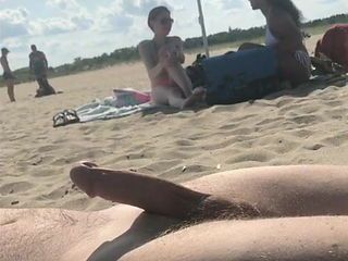 best of On beach nude handjob black penis