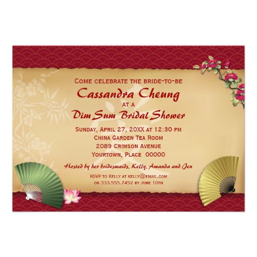 best of Invitations shower Asian bridal