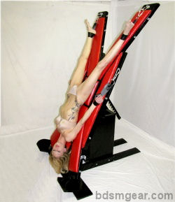 Nude Girl 0n Inversion Table