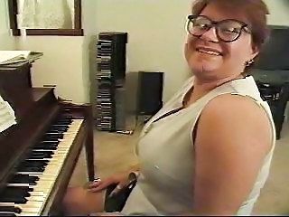 Fat mature piano teacher